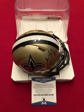 Marshon Lattimore Orleans Saints Signed Speed Mini Helmet Beckett