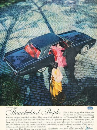 1962 Ford Thunderbird Landau - Vintage Advertisement Car Print Ad J471