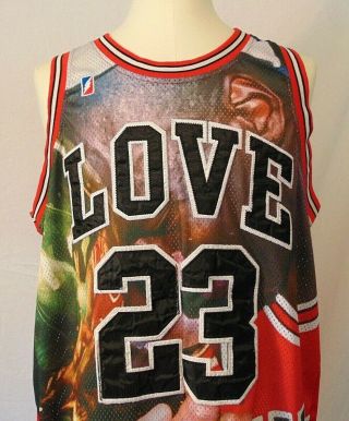 Michael Jordan 23 Chicago Bulls NBA Mens 2XL Post Game Love Of The Game Jersey 2