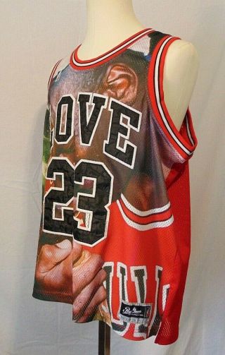Michael Jordan 23 Chicago Bulls NBA Mens 2XL Post Game Love Of The Game Jersey 3