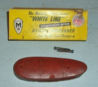 Vintage Jostam No Kick Coming Recoil Pad Rifle Shotgun In Mershon Box W/ Screws