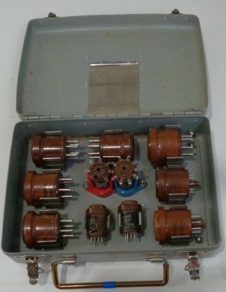 Surplus Vintage Mx - 1258/u Navy Tube Socket Test Adapter Kit