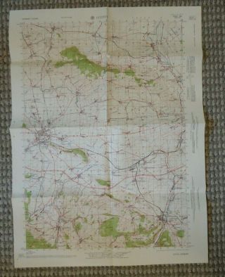 Gotha Germany Vintage 1958 Topographical Map - Arnstadt Ohrdruf