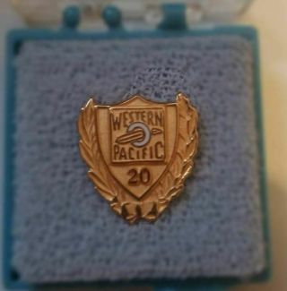 14k Gold Pin 20 Years Of Service Western Pacific Railroad