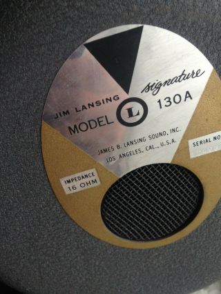 Vintage Alnico Jbl D130a 15 " Fender Speaker 16 Ohms Serial 12498 Cone