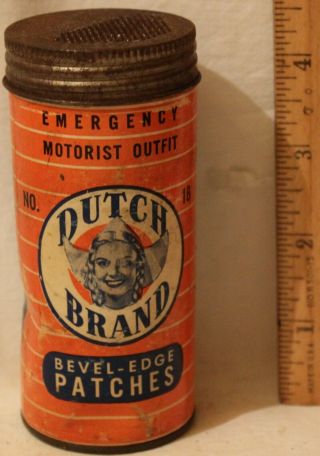 Vintage Dutch Brand Bevel Tube Edge Patches Motorist Van Veef Bros.