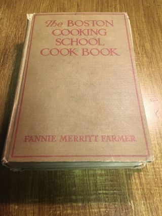 The Boston Cooking School Cook Book By Fannie Farmer (1938,  Hardcover) Vintage