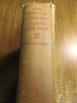 The Boston Cooking School Cook Book by Fannie Farmer (1938,  Hardcover) Vintage 3