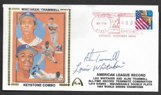 Alan Trammell & Lou Whitaker Signed Gateway Stamp Envelope - Detroit Tigers