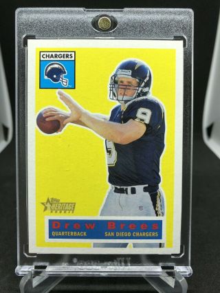 Drew Brees 2001 Topps Heritage Rookie Rc /1956 116 Saints Chargers