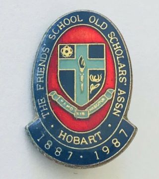 Hobart The Friends School Old Scholars 1987 Badge Pin Rare Vintage (j10)