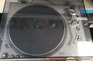 Technics Sl - 1300 Direct - Drive Turntable W/ Dust Cover Record Player
