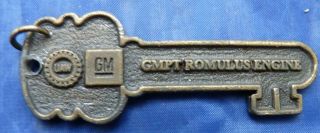 Vintage General Motors Gmpt Romulus Engine Key Fob 341