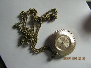 1968 Vintage Timex Necklace Pendant Watch Aluminum Case 39