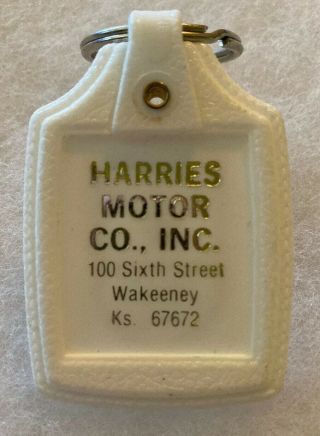 Wakeeney Kansas Harries Motors Keychain Oil Gas Auto Wichita Hays Ks Chrysler