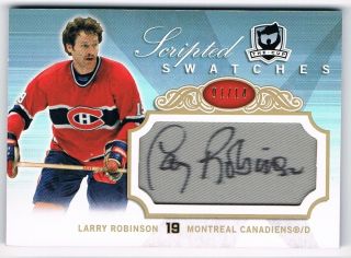 2007 - 08 The Cup Scripted Swatches Autograph Patch Auto Larry Robinson 01/14