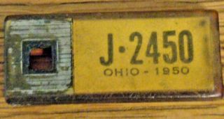 Vintage 1950 Ohio Dav License Plate Key Chain Tags (1016 - 6500)