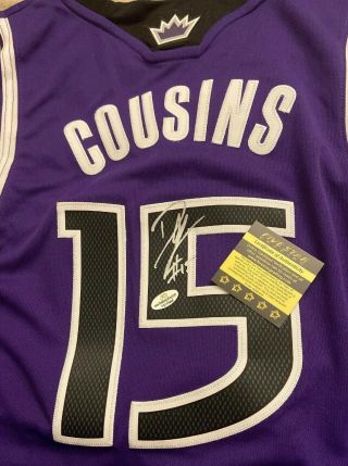 Demarcus Cousins Autographed Kings Jersey With Five Star