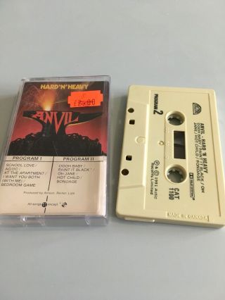 Vtg Cassette Tape Anvil Hard N Heavy Retro Vintage Metal Rock 1981