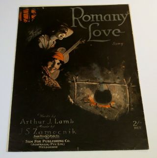 Vintage Sheet Music Romany Love Song 1922