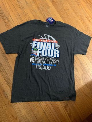 2019 Ncaa Men’s Final Four Basketball Minneapolis T - Shirt Sz L Charcoal Gray