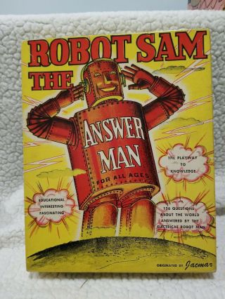 Vintage Space Toy Robot Sam - The Answer Man Electric Quiz Game 1954 Box