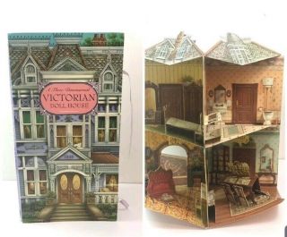 A Three - Dimensional Victorian Doll House Pop Up Book (1998 Piggy Toes Press) C