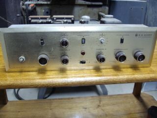 H.  H.  Scott Stereomaster 222 B Stereo Integrated Vacuum Tube Amp W/vintage Tubes
