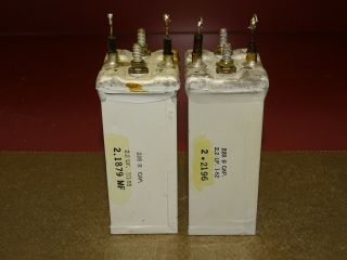 Pair,  Western Electric Type 228 B Oil Capacitors,  2.  2 Mfd,  Good