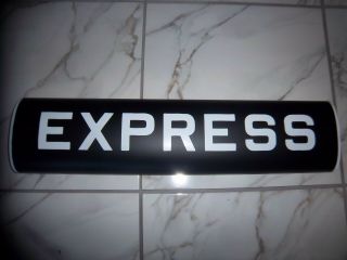 26x6 Vintage Collectible R17 Nyc Ny Irt Subway Sign Express Roll Sign Garage Art