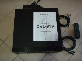 Pioneer Dvl - 919 Dvd Cd Laser Disc Ld Laserdisc Player & Remote