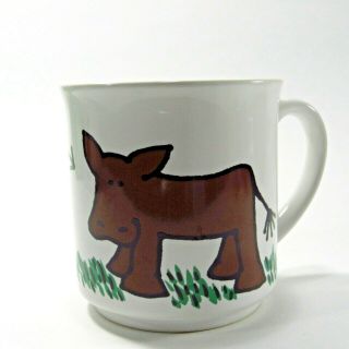 De Caf Coffee Mug Brown Calf 10 Oz Japan Recycled Paper Products Vintage