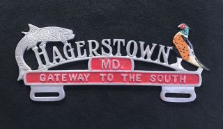 License Plate Topper Vintage - Hagerstown Md Gateway To The South