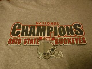 Ohio State Buckeyes 2002 National Champions Shirt Adult Xl Tee Osu Football