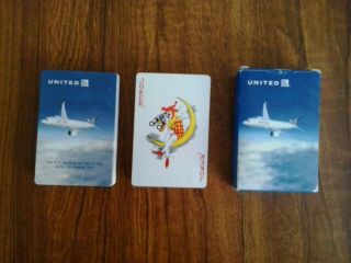 United Airlines " 1st N.  A.  Airline To Fly 787 " Deck Of Playing Cards.  (unused=mint)