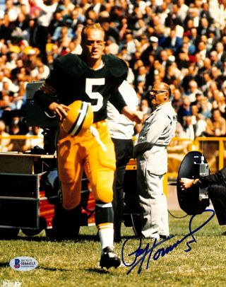 Packers Paul Hornung Authentic Signed 8x10 Photo Autographed Bas H66413
