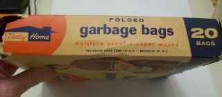 Vintage Kitchen Folded Household,  Garbage Paper Bags by Tidy Home,  1950 ' s 2
