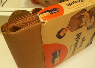 Vintage Kitchen Folded Household,  Garbage Paper Bags by Tidy Home,  1950 ' s 3