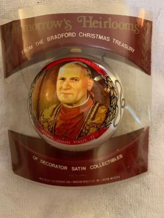 Vintage Pope John Paul Ii Christmas Ornament From Bradford Christmas Treasury