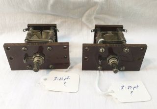 2 Vintage Ham Radio Variable Capacitors - 3 - 20 Pf 3