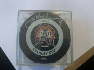 Scott Stevens Nj Devils Autographed 2000 Stanley Cup Official Game Puck