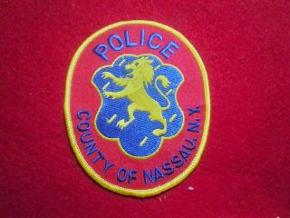 Vintage Police Patch County Of Nassau York Ny