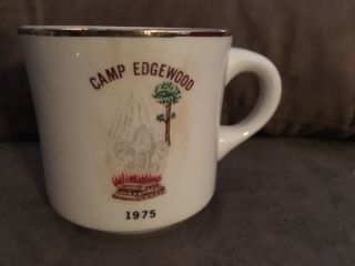 Vtg 1975 Boy Scouts Bsa Coffee Mug Camp Edgewood