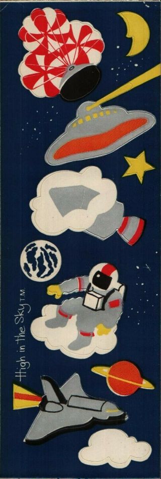 Sandylion Vintage Vtg Strip Stickers High In The Sky Space Astronaut