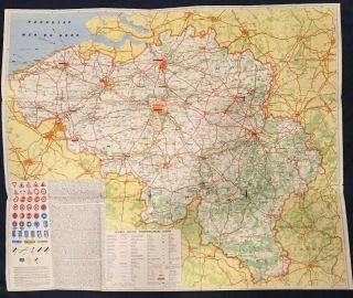 Belgium Tourist Map 1983