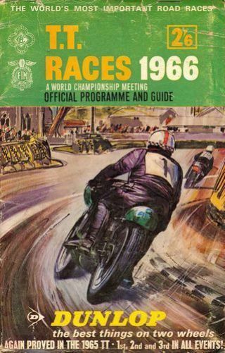 Vintage 1966 Isle Of Man Tt Motor Bike Races Programme Poster Print A3/a4