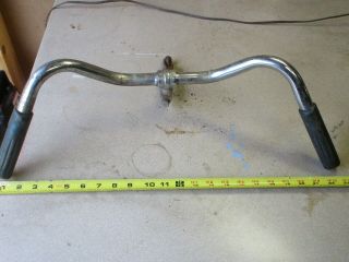 Vintage Huffy Bicycle Handle Bars With Stem And Grips