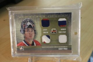 2011 - 12 Between The Pipes Complete Jersey Gold Carey Price.  Only 1 Made.