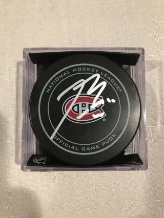 Brendan Gallagher Montreal Canadiens Autographed Signed Official Game Puck