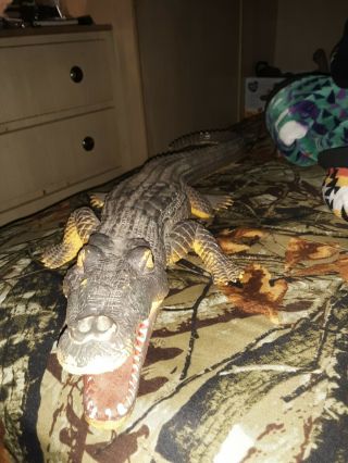 Vintage Rubber Crocodile Huge 30 " Long In Great Shape Resembles The Real Deal